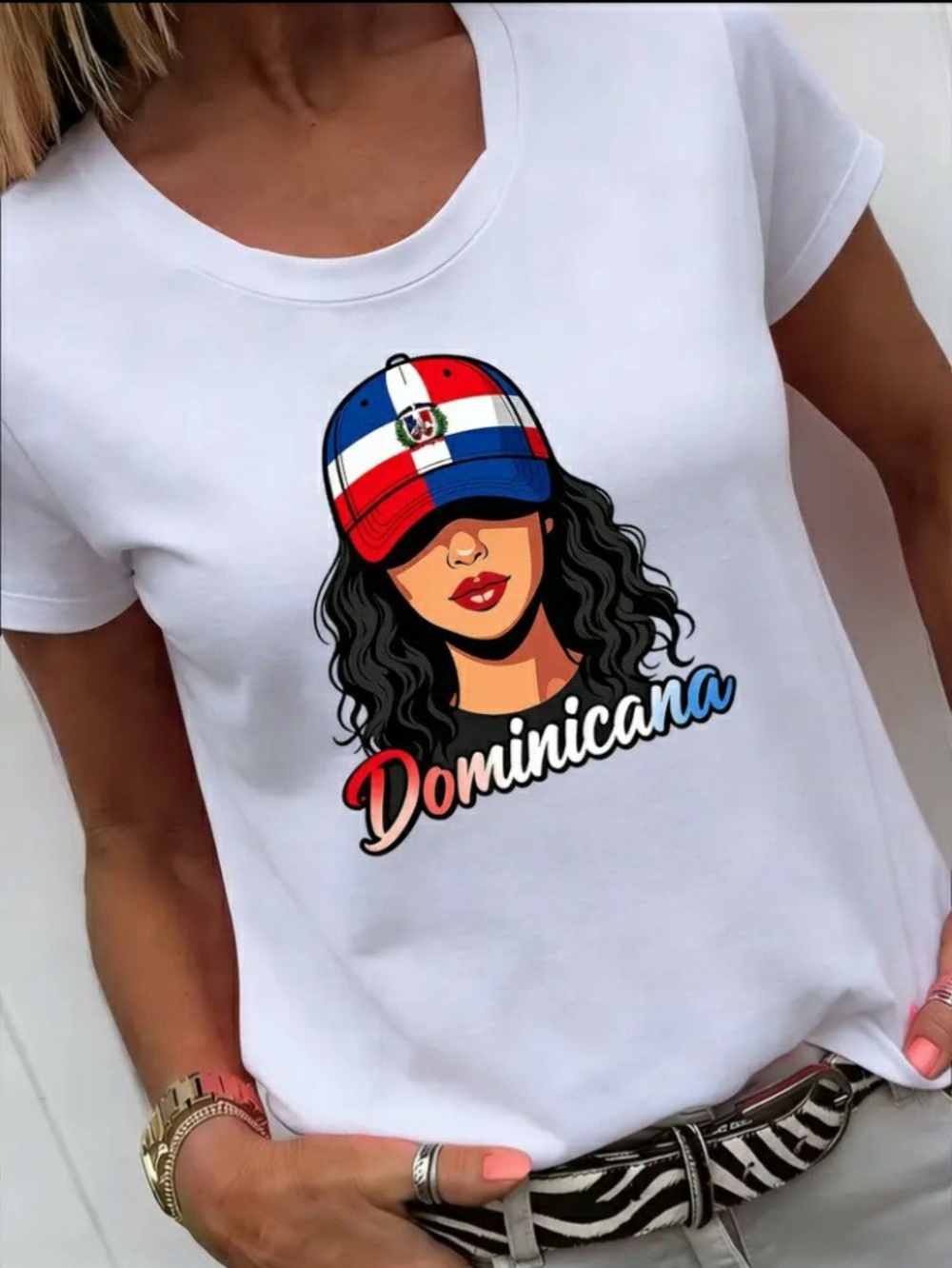 Dominicana Graphic Tee - White